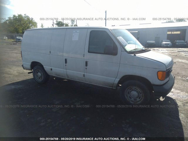 1FTRE14W75HB23266 - 2005 FORD ECONOLINE E150 VAN WHITE photo 1