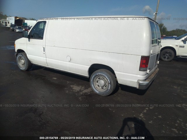 1FTRE14W75HB23266 - 2005 FORD ECONOLINE E150 VAN WHITE photo 3