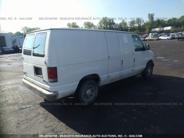 1FTRE14W75HB23266 - 2005 FORD ECONOLINE E150 VAN WHITE photo 4