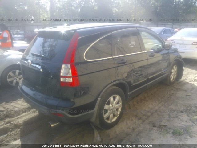 JHLRE38727C034321 - 2007 HONDA CR-V EXL BLACK photo 4