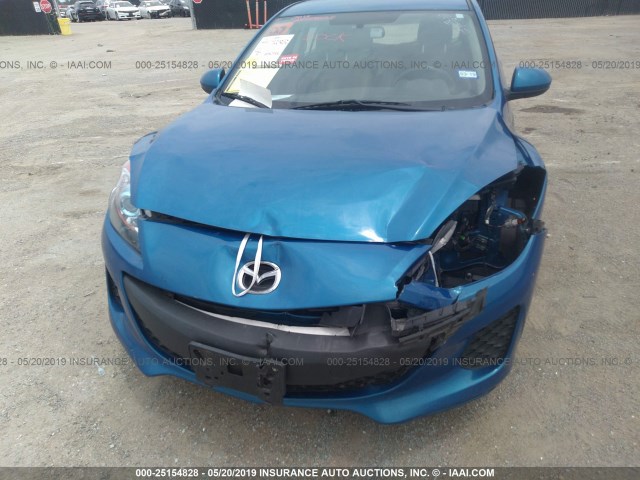 JM1BL1L80C1642630 - 2012 MAZDA 3 I BLUE photo 6