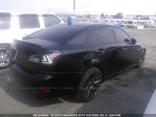 JTHBK262675040084 - 2007 LEXUS IS 250 BLACK photo 4