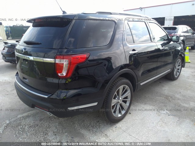 1FM5K7F89JGA98861 - 2018 FORD EXPLORER LIMITED BLACK photo 4