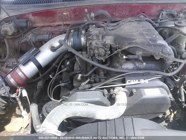 4TAWN72N9WZ031230 - 1998 TOYOTA TACOMA XTRACAB BURGUNDY photo 10