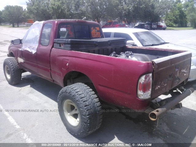 4TAWN72N9WZ031230 - 1998 TOYOTA TACOMA XTRACAB BURGUNDY photo 3