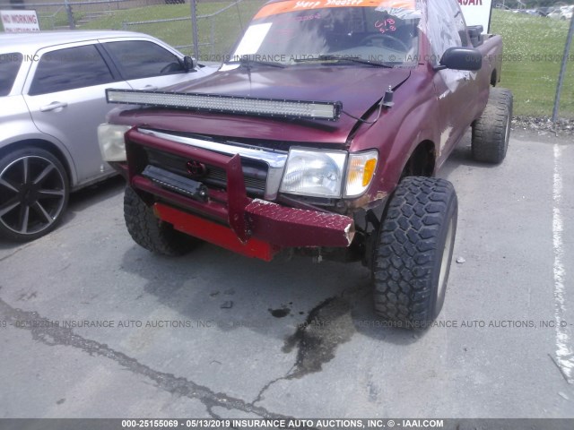 4TAWN72N9WZ031230 - 1998 TOYOTA TACOMA XTRACAB BURGUNDY photo 6