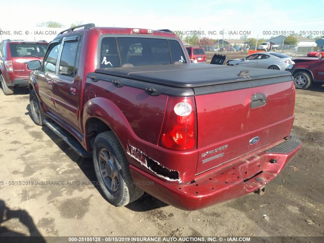 1FMDU77K14UA82448 - 2004 FORD EXPLORER SPORT TR  RED photo 3