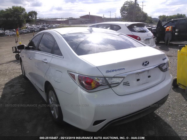 KMHEC4A44CA031395 - 2012 HYUNDAI SONATA HYBRID WHITE photo 3