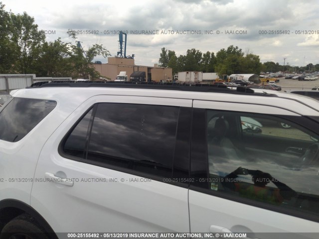 1FM5K7D82HGC76283 - 2017 FORD EXPLORER XLT WHITE photo 6