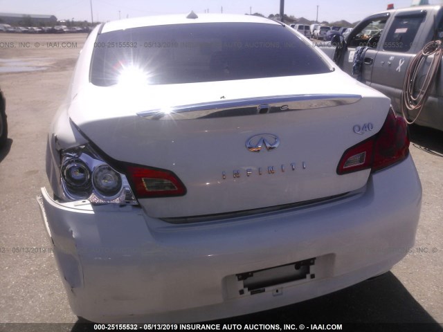 JN1CV6APXFM503231 - 2015 INFINITI Q40 WHITE photo 6