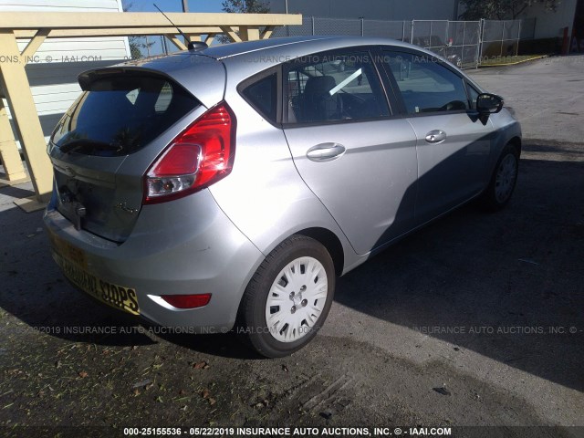 3FADP4TJ3EM101990 - 2014 FORD FIESTA S SILVER photo 4