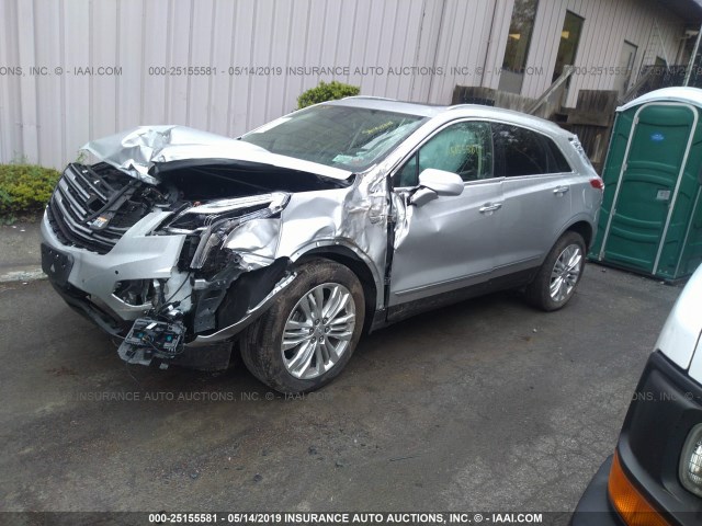 1GYKNFRS9KZ233501 - 2019 CADILLAC XT5 PREMIUM LUXURY SILVER photo 2