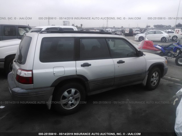 JF1SF63551H727192 - 2001 SUBARU FORESTER L SILVER photo 4