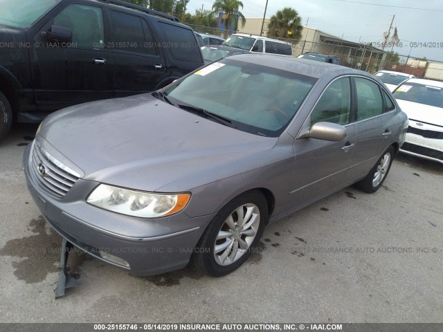 KMHFC46F67A193534 - 2007 HYUNDAI AZERA GRAY photo 2