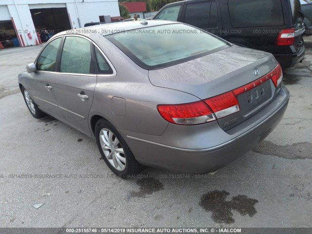 KMHFC46F67A193534 - 2007 HYUNDAI AZERA GRAY photo 3