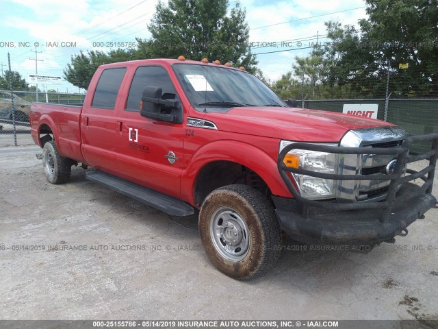 1FT8W3BT2CEA32188 - 2012 FORD F350 RED photo 1