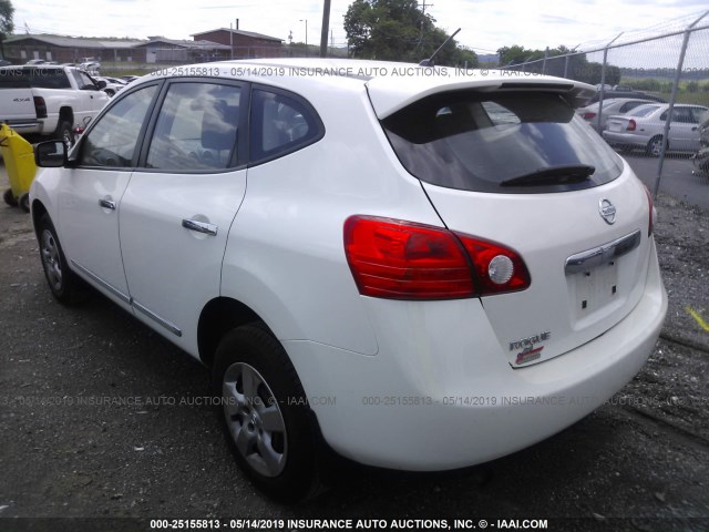 JN8AS5MTXCW273825 - 2012 NISSAN ROGUE S/SV WHITE photo 3