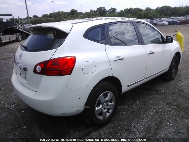JN8AS5MTXCW273825 - 2012 NISSAN ROGUE S/SV WHITE photo 4