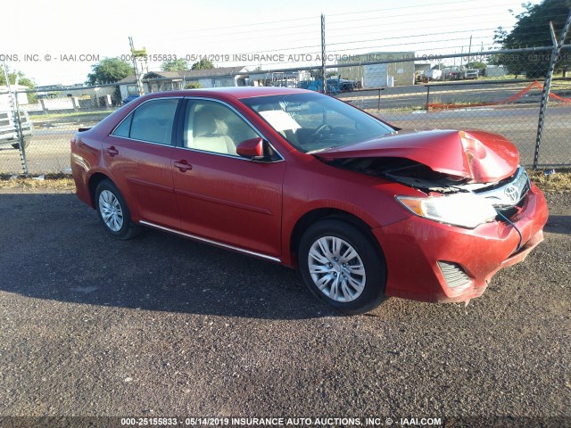 4T4BF1FK4DR329595 - 2013 TOYOTA CAMRY L/SE/LE/XLE RED photo 1