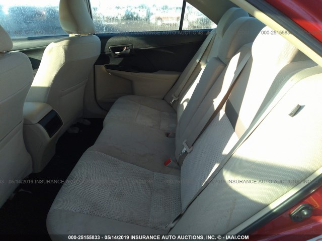 4T4BF1FK4DR329595 - 2013 TOYOTA CAMRY L/SE/LE/XLE 红色 照片 8
