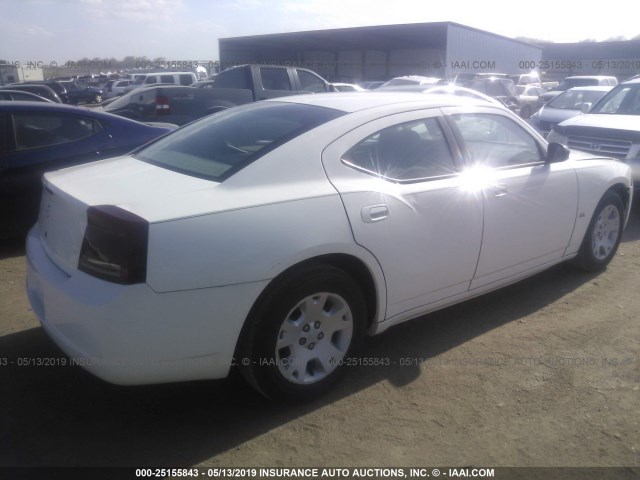 2B3KA43GX7H618195 - 2007 DODGE CHARGER SE/SXT WHITE photo 4