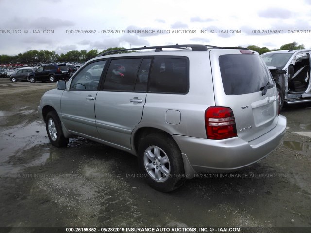 JTEHF21A730137019 - 2003 TOYOTA HIGHLANDER SILVER photo 3