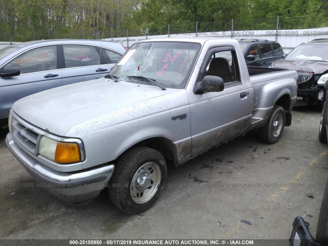 1FTCR10A3VPA13583 - 1997 FORD RANGER SILVER photo 2