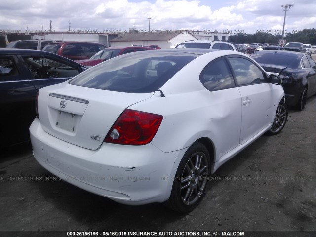 JTKDE177X60064446 - 2006 TOYOTA SCION TC WHITE photo 4