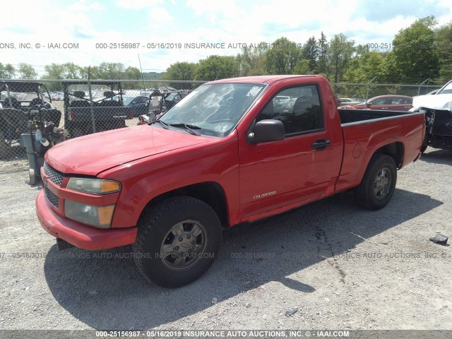 1GCCS148358186199 - 2005 CHEVROLET COLORADO RED photo 2