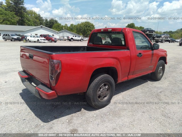 1GCCS148358186199 - 2005 CHEVROLET COLORADO RED photo 4