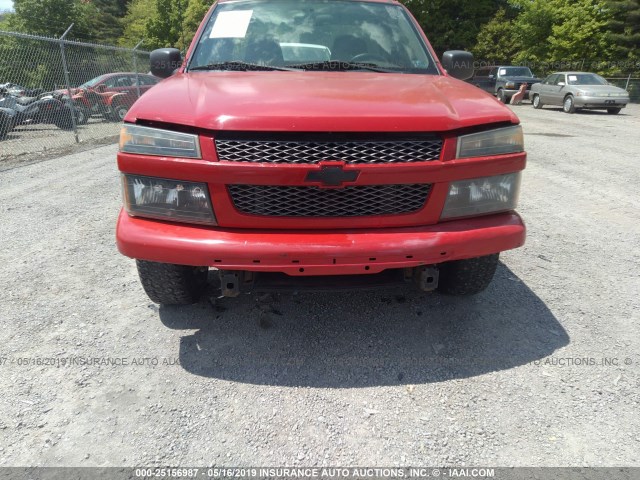 1GCCS148358186199 - 2005 CHEVROLET COLORADO RED photo 6