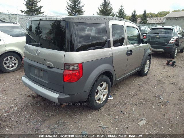 5J6YH28553L046556 - 2003 HONDA ELEMENT EX Champagne photo 4