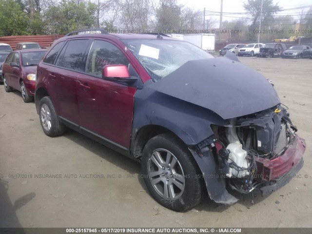 2FMDK38C98BA70291 - 2008 FORD EDGE SEL RED photo 1