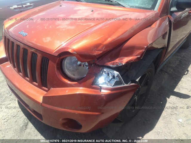 1J4NT4FB8AD585265 - 2010 JEEP COMPASS SPORT ORANGE photo 6