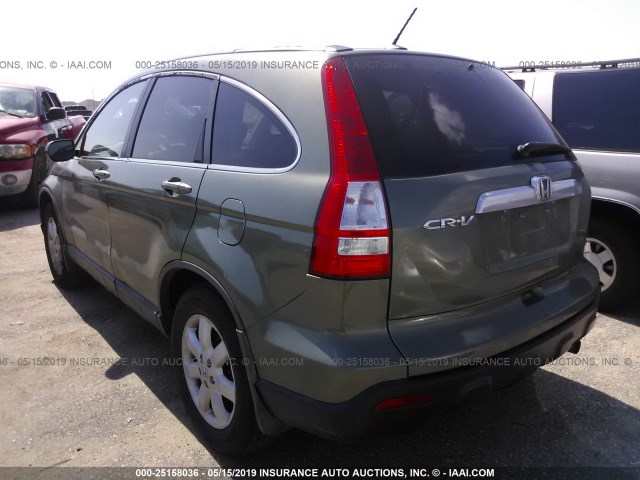 5J6RE38778L008094 - 2008 HONDA CR-V EXL GREEN photo 3