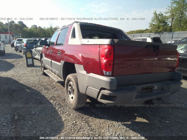3GNEC12Z85G266827 - 2005 CHEVROLET AVALANCHE C1500 RED photo 3