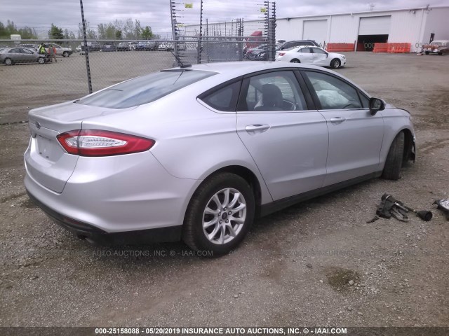 3FA6P0G77FR124564 - 2015 FORD FUSION S SILVER photo 4