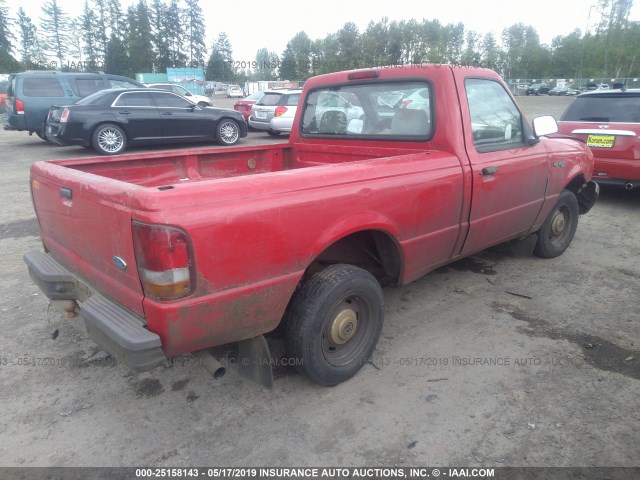 1FTCR10A2SUB68705 - 1995 FORD RANGER RED photo 4