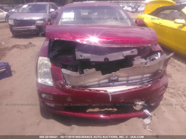 1G6DW677750135167 - 2005 CADILLAC STS RED photo 6