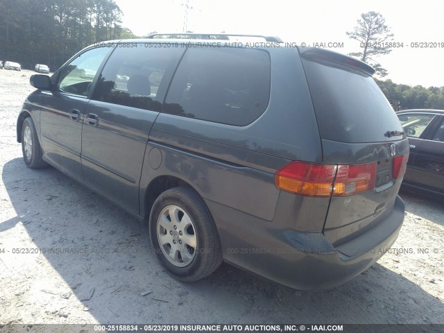 5FNRL18914B108433 - 2004 HONDA ODYSSEY EXL BLUE photo 3