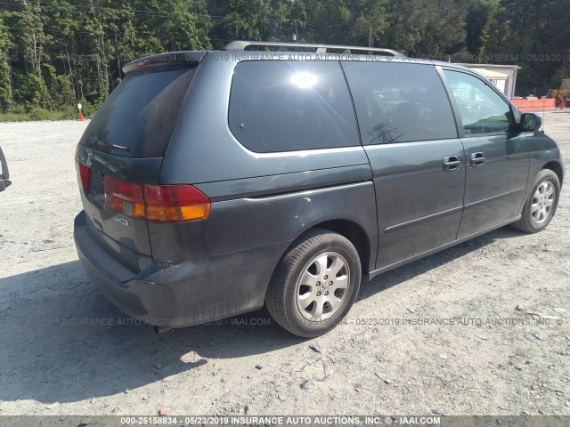 5FNRL18914B108433 - 2004 HONDA ODYSSEY EXL BLUE photo 4