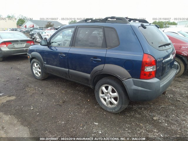 KM8JN72D55U172745 - 2005 HYUNDAI TUCSON GLS/LX BLUE photo 3