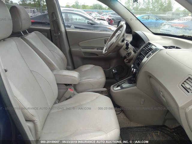 KM8JN72D55U172745 - 2005 HYUNDAI TUCSON GLS/LX BLUE photo 5