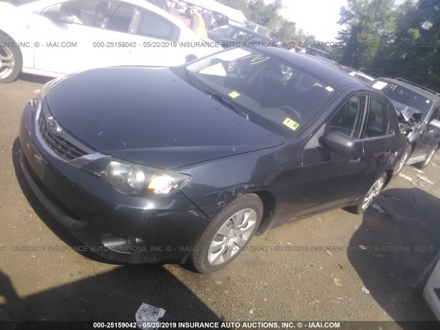 JF1GE61698H523395 - 2008 SUBARU IMPREZA 2.5I BLACK photo 2