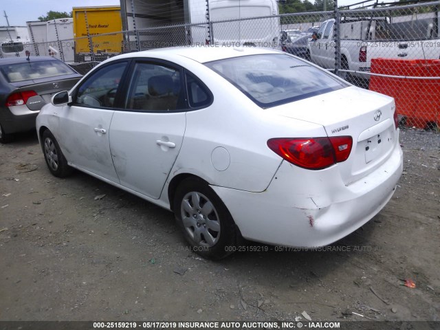 KMHDU46D18U317261 - 2008 HYUNDAI ELANTRA GLS/SE/LIMITED WHITE photo 3