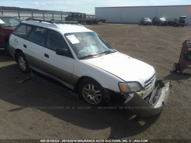 4S3BH6755Y6638534 - 2000 SUBARU LEGACY OUTBACK AWP WHITE photo 1