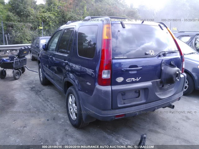 SHSRD788X2U004696 - 2002 HONDA CR-V EX BLUE photo 3