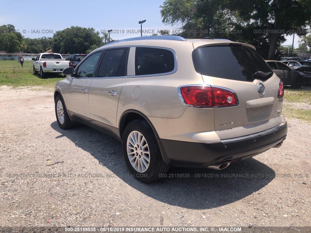 5GAER23728J100303 - 2008 BUICK ENCLAVE GOLD photo 3