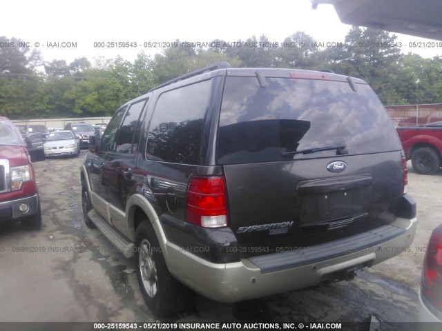 1FMFU17575LB07019 - 2005 FORD EXPEDITION EDDIE BAUER BLACK photo 3