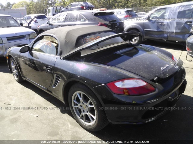 WP0CA29865U712351 - 2005 PORSCHE BOXSTER BLACK photo 3